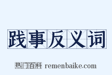 践事反义词是什么意思的图片